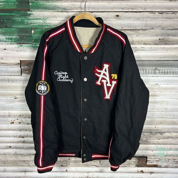 Vintage Avirex Wool Reversible Bomber Jacket - Picture 1 of 16